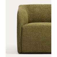 Кресло Milare из оливково-зеленой синели, 83 см