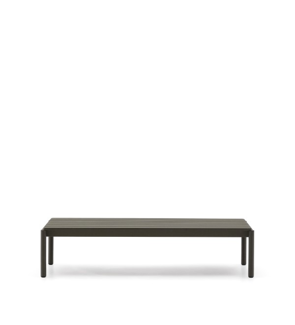 Журнальный столик Sorells из зеленого алюминия 63 x 149 см