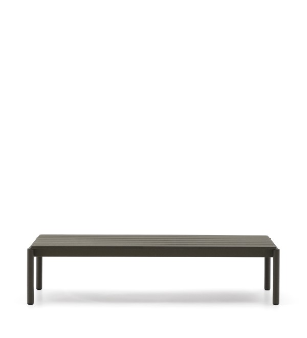 Журнальный столик Sorells из зеленого алюминия 63 x 149 см