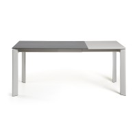 Стол Atta 120 (180) x80 серый керамический Vulcano Roca
