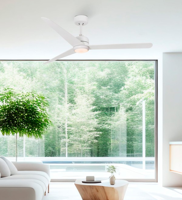 NU LED Потолочный вентилятор с освещением, белый Ø1320MM 3 ЛОПАСТИ 18W 3000K