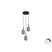 Люстра Micron 3L золотой / черный