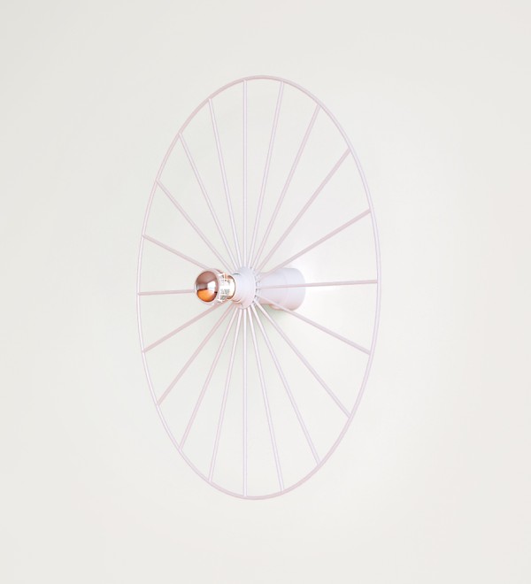 Бра Wheel 60 см белый + цоколь 5 см белый