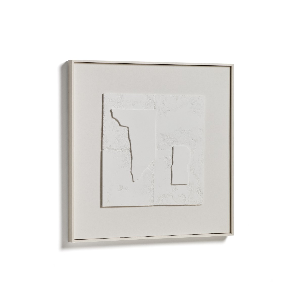 Абстрактная картина Gadir белого цвета, 80 x 80 см