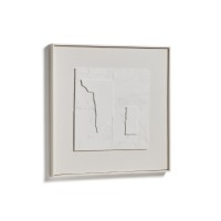 Абстрактная картина Gadir белого цвета, 80 x 80 см