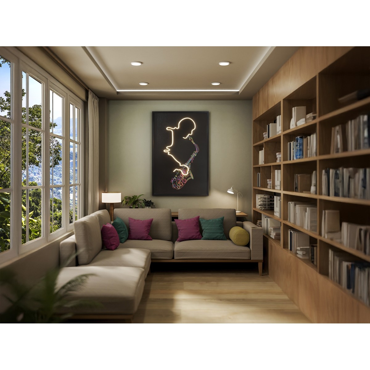 Saxofon Светодиодная картина LED 80X120
