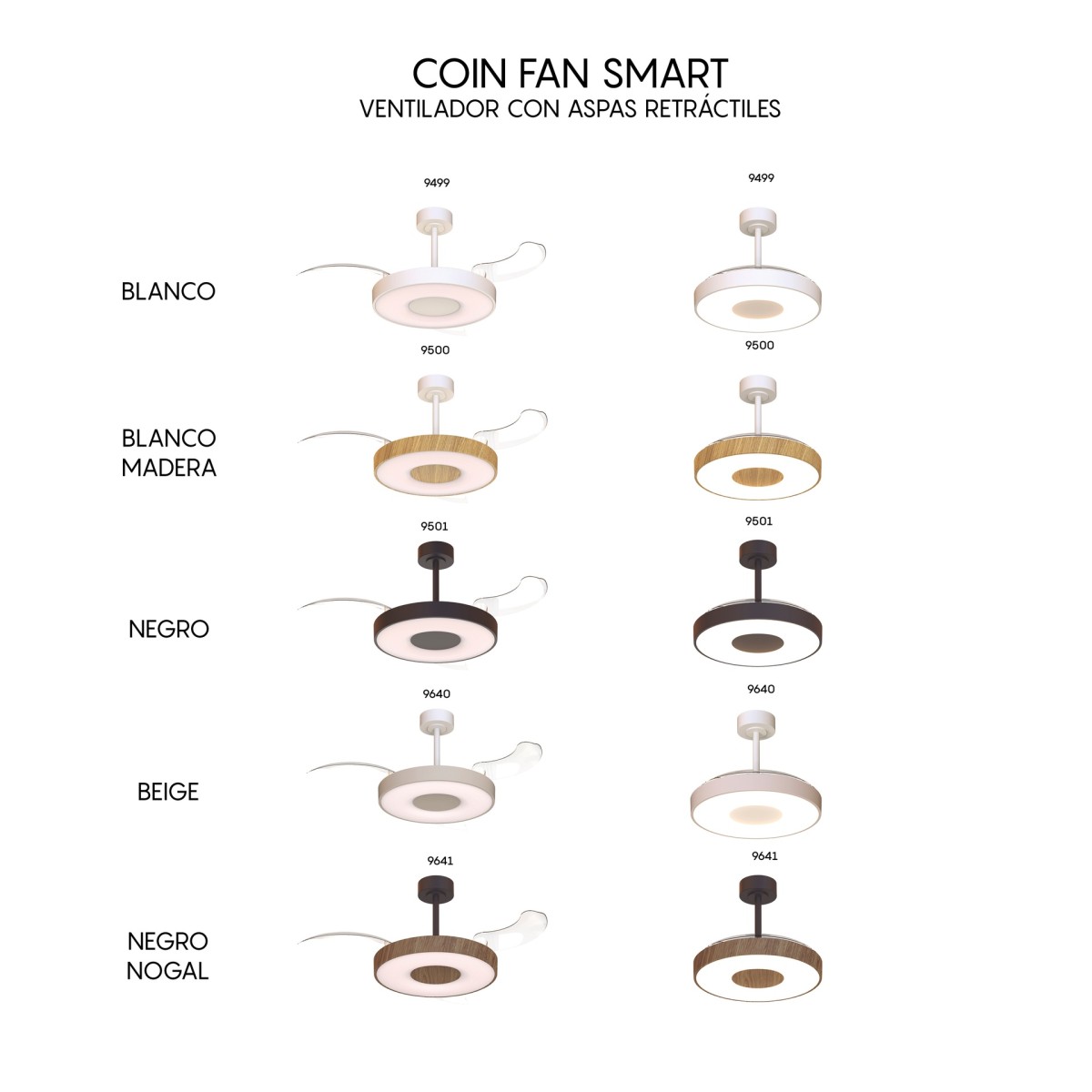 9500 Люстра потолочная-вентилятор COIN FAN SMART