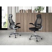 Поворотное офисное кресло 4140/MLM611573 из черной ткани