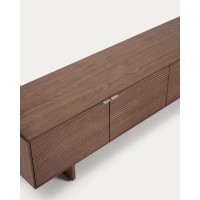 Тумба под ТВ Norlen с 4 дверцами из шпона ореха 200 x 46 см