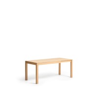 Раздвижной стол Narevi из дубового шпона с натуральной отделкой, 130 (190) x 80 см