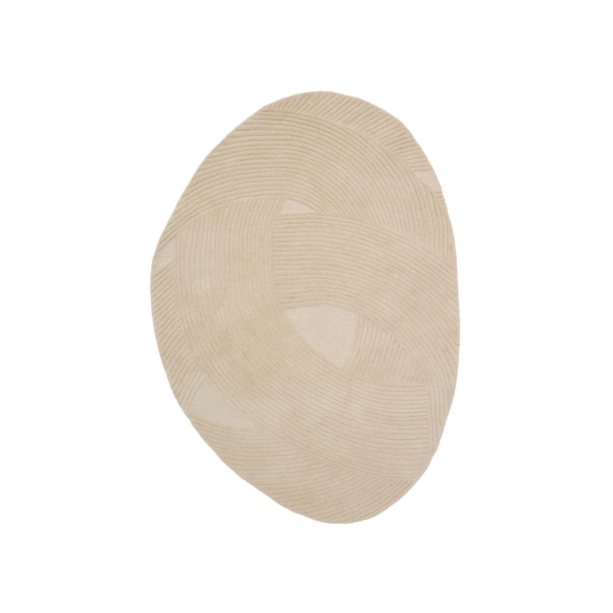 Белый шерстяной ковер Domm 160 x 230 см