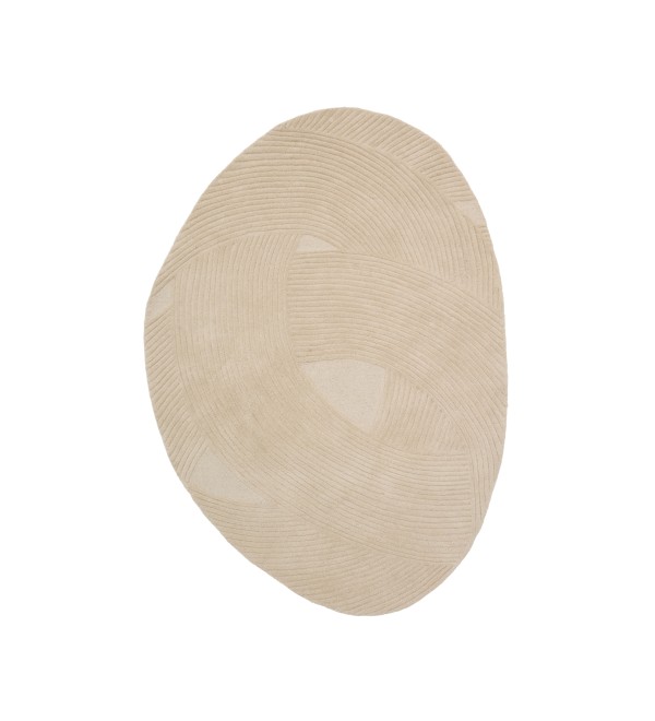 Белый шерстяной ковер Domm 160 x 230 см