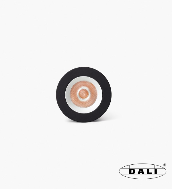 Uno черный/белый встраиваемый даунлайт 8W 37° 3000K CRI90 DALI