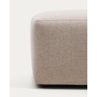 Пуф для ног Blok из бежевой синели, 90 x 74 см