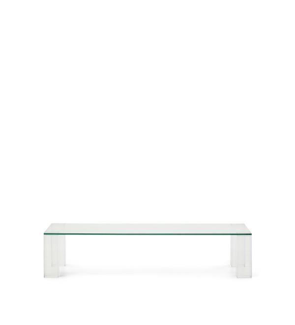 Журнальный столик Adularia из стекла прозрачного цвета 140 x 60