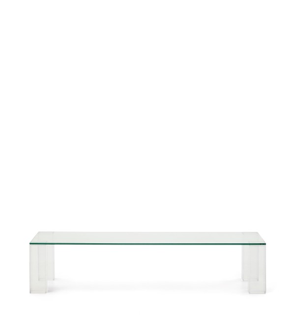 Журнальный столик Adularia из стекла прозрачного цвета 140 x 60
