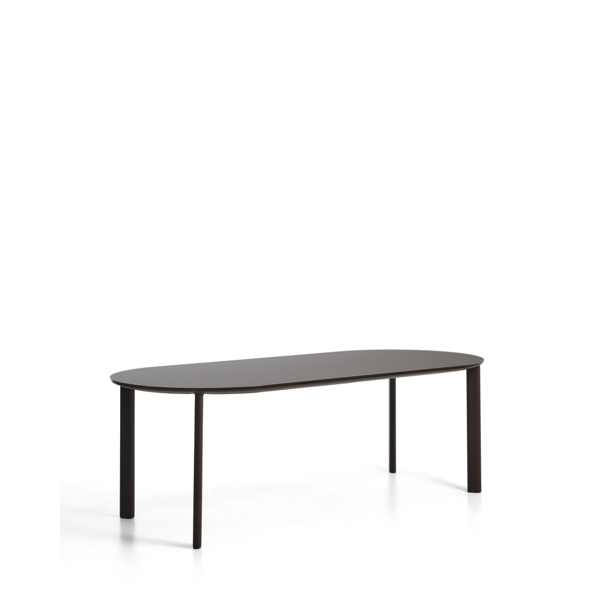 Уличный стол Erice из алюминия и закаленного стекла коричневого цвета, 230 x 100 см