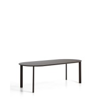 Уличный стол Erice из алюминия и закаленного стекла коричневого цвета, 230 x 100 см