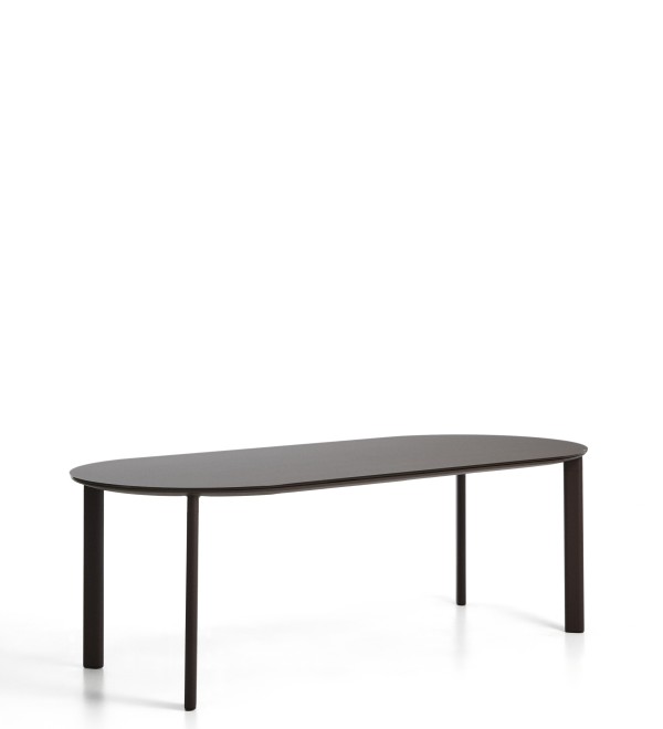 Уличный стол Erice из алюминия и закаленного стекла коричневого цвета, 230 x 100 см