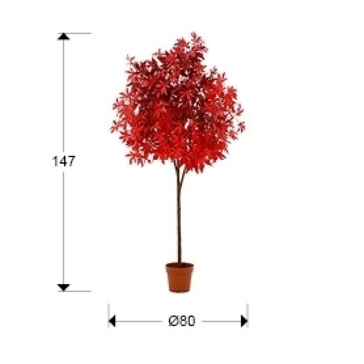 Arce rojo h147 Искусственное растение набор из 2 шт