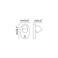 Настенный светильник CORB USB C черный