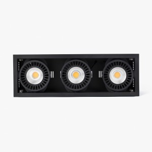 Встраиваемый светильник Colin-3 черный LED 72-108W 2700K 20°