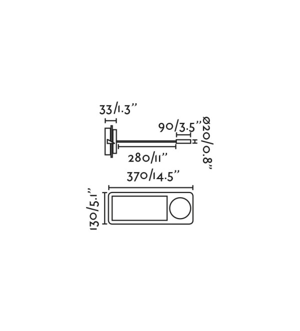 Бра с ридером MOOD черное LED 2x3W 2W 3000K