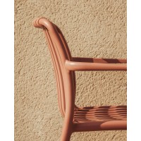 Уличный стул Isabellini из пластика терракотового цвета