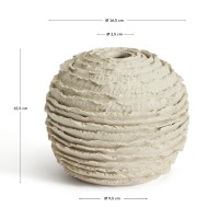 Ваза Evania из бежевой керамики 15 см