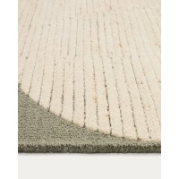 Ковер Bralen жаккардовый бежево-зеленый 200 x 300 см