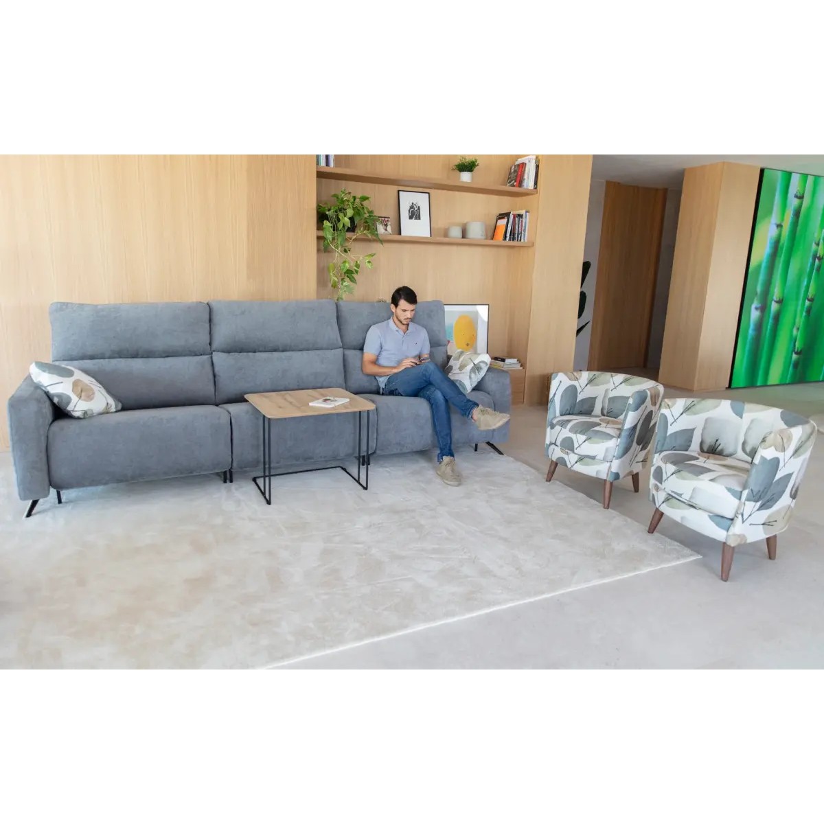 Диван с реклайнером Axel J1+3MR+J2