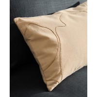 Чехол для подушки Dibel из хлопка цвета экрю с бежевой вышивкой, 30 x 50 см