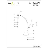 9415 Настольная лампа MANTRA AFRICA