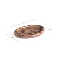 Поднос Lenorel из бордового мрамора 30 x 23 см