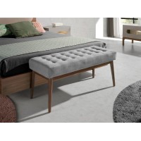 Банкетка 5107/WD1404 с обивкой из темно-серой ткани