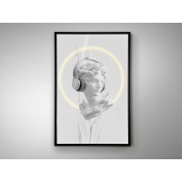Картина Busto белый LED 80X120