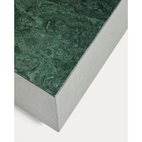 Приставной столик Sorein из зеленого мрамора 40 x 40 см