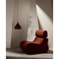 Club терракотовое кресло из ткани букле