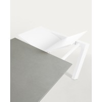 Стол Atta 160 (220) x90 белый керамика