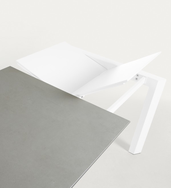 Стол Atta 160 (220) x90 белый керамика