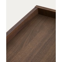 Тумба под ТВ Onix с отделкой из орехового шпона темного оттенка, 150 x 47 см