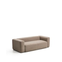 Трехместный диван Blok из коричневой синели, 240 см