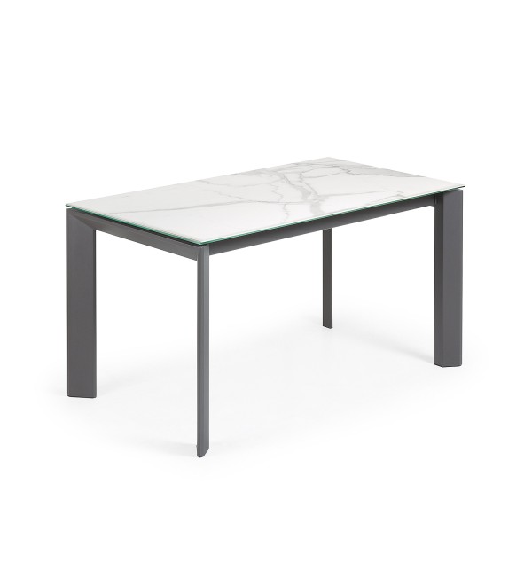 Стол Atta 140 (200) x90 антрацит, керамика