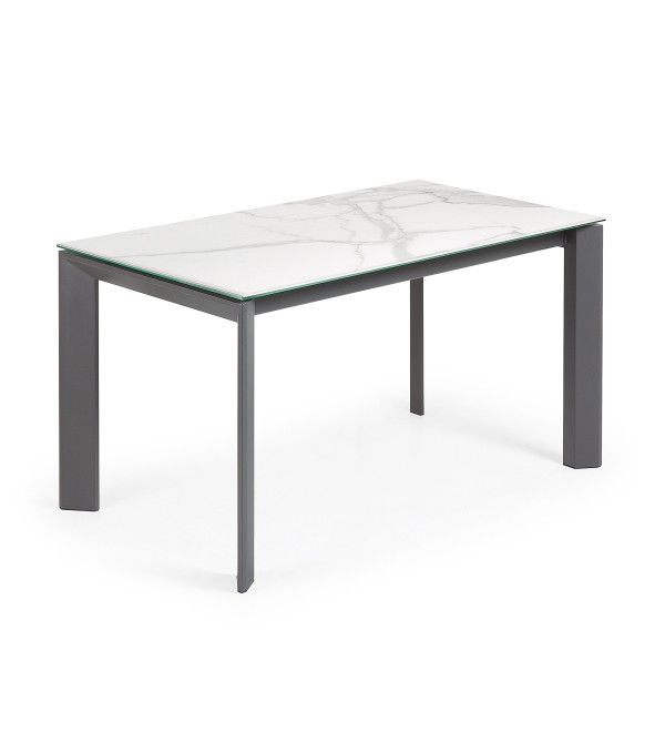 Стол Atta 140 (200) x90 антрацит, керамика