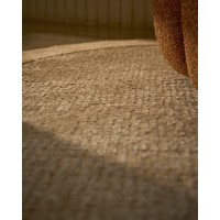 Ковер Ivena бежевый из шерсти и вискозы 160 x 230 см