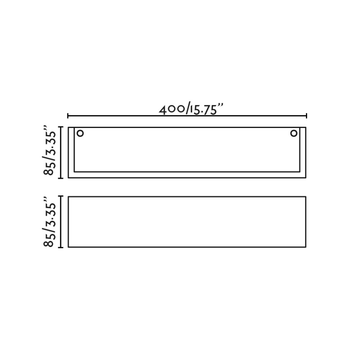 MILO Настенный светильник белый 2xE14 400mm