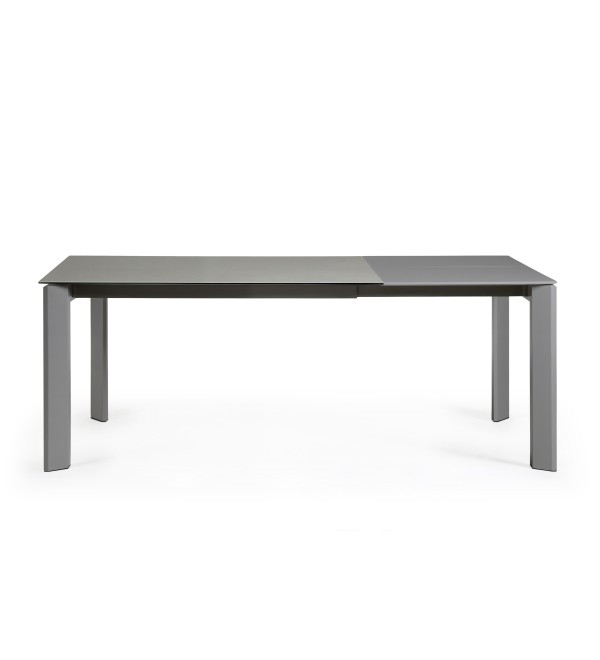 Стол Atta 140 (200) x90 антрацит, серый, керамика