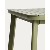 Раздвижной уличный стол Izola из алюминия с зеленой отделкой, 185 (235) x 100 см