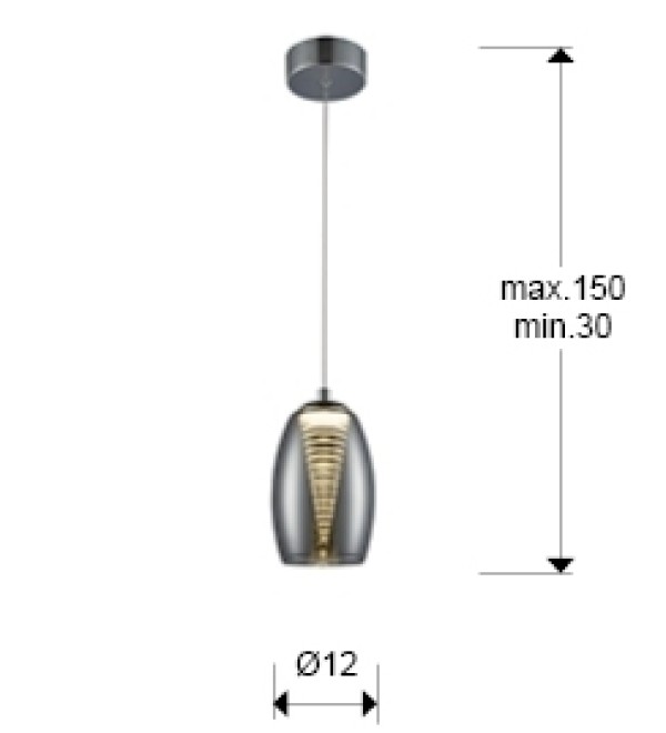Подвесной светильник Nebula 1L LED хром