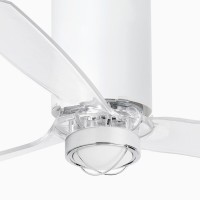 Потолочный вентилятор Mini Tube Fan LED мат. белый/прозрачный 128 см